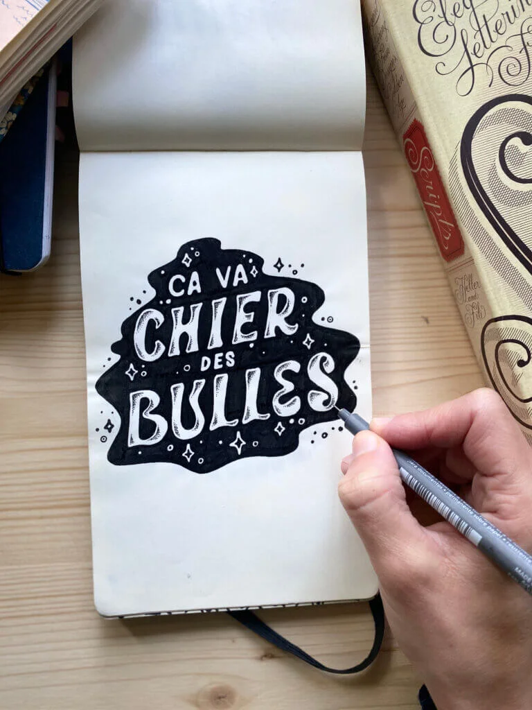 lettrage à la main réalisé par Marie Jarnet du Studio Cap Letter
