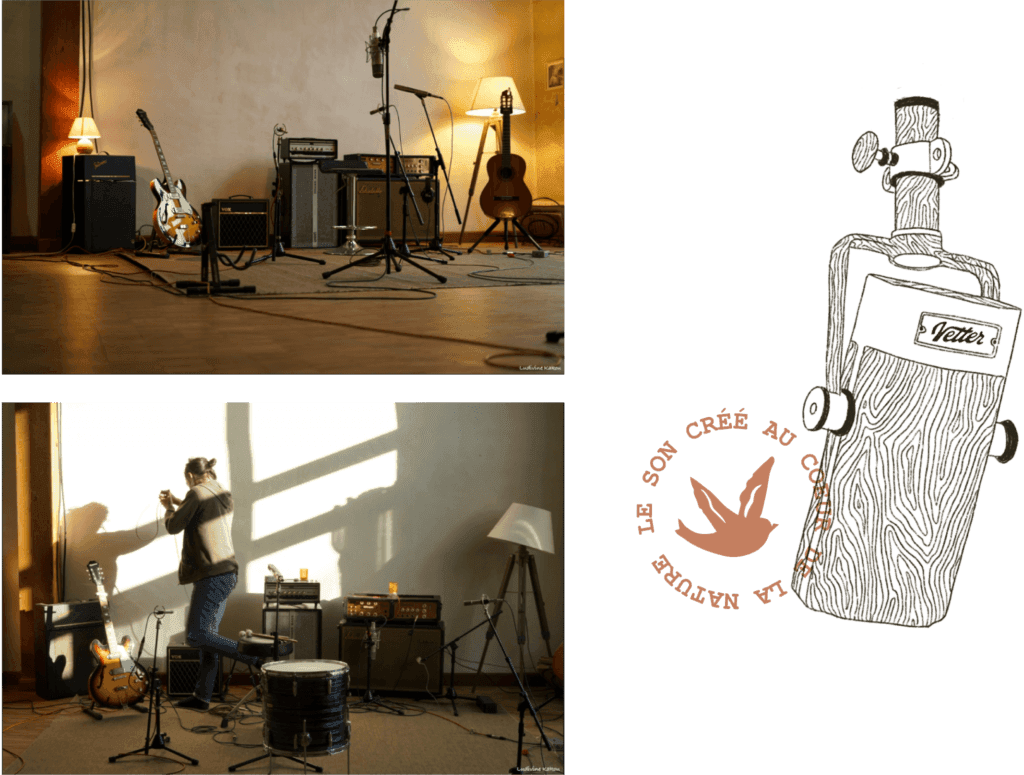 illustration micro vintage enceinte symbole studio musique